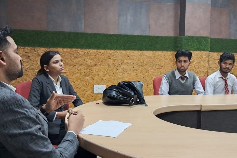 Group Discussion druing recruitment drive of Pieinfocomm pvt. ltd. 2023-24